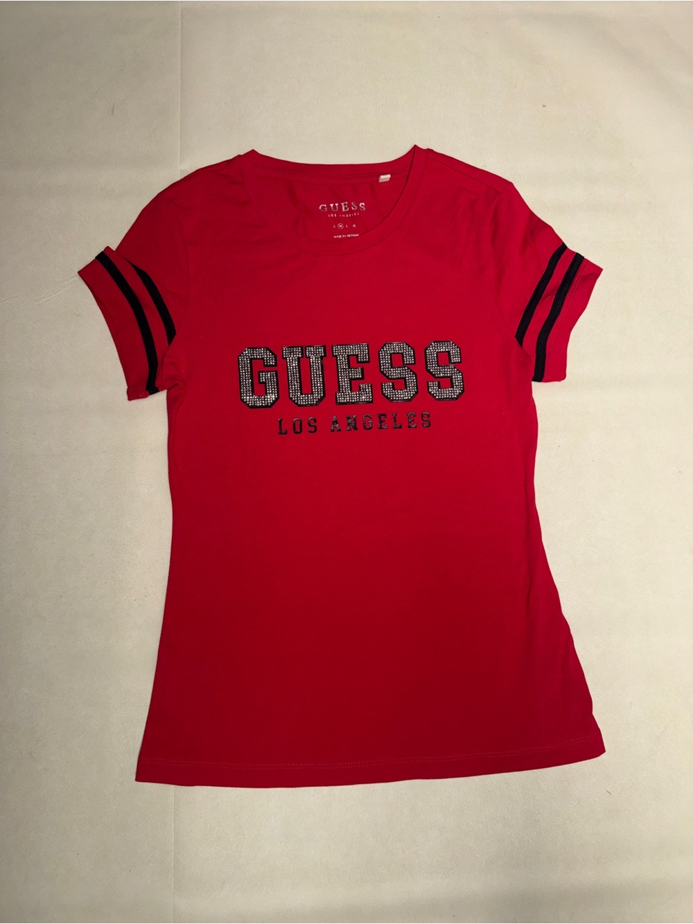 GUESS Red Short-Sleeve 'GUESS Los Angeles' Logo Tee